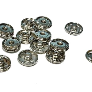 Dritz Sew-On Snaps, 12 Sets, Size 4, Nickel (Bulk Package)
