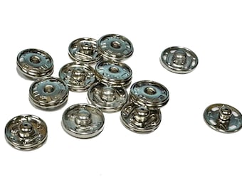 Dritz Sew-On Snaps, 12 Sets, Size 4, Nickel (Bulk Package)
