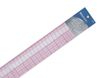 WESTCOTT B-95, règle biseautée métrique anglaise, 18"