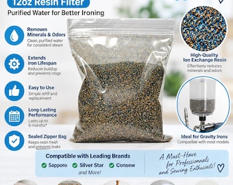 Demineralizer Gravity Iron Resin Refill 12oz Water Filter for Sapporo Consew Silver Star