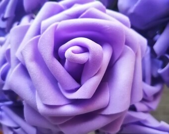 19 Foam Roses Lilac Remnants Wedding Decoration