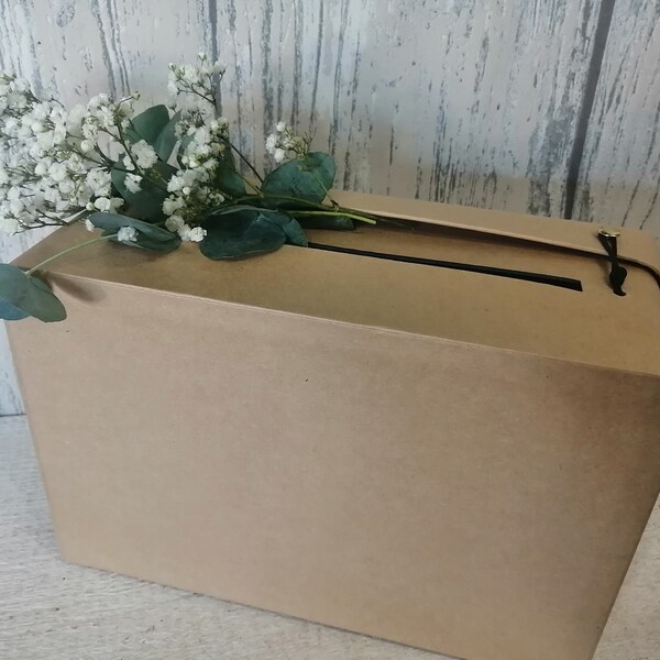 Kartenbox Eucalyptus Schleierkraut Kuvertbox Hochzeit Geburtstag Taufe Kommunion Boho