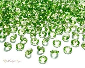 Scatter decoration wedding crystals green scatter diamonds