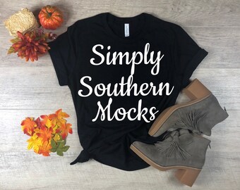 Download Bella Canva 3001 Unisex T-shirt Black Flat Lay Mockup - Bella Canva Mockups - Black Mockups ...