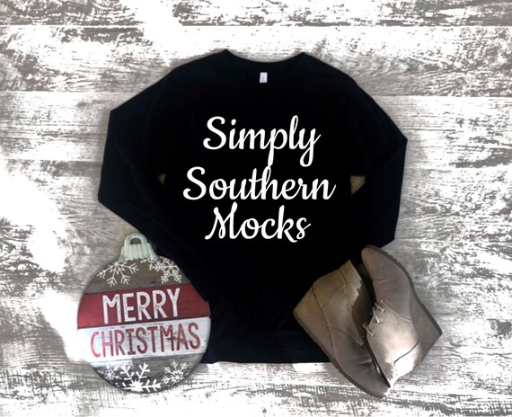 Christmas Mockupbella Canvas 3001 Black Unisex Jersey T-Shirt