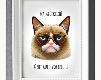 Kunstdruck Katzen Küchenregeln Abouki Poster Bild Druck