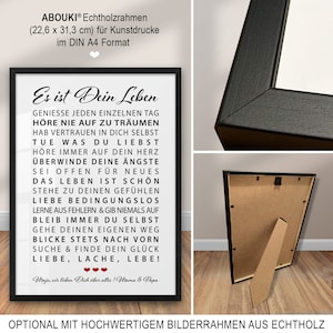 Poster Es ist Dein Leben Motivation personalisiertes Bild mit Namen Weihnachtsgeschenk Sohn Tochter Geburtstagsgeschenk Junge Mädchen 18 Geburtstag Geschenkidee persönliches Geschenk Abitur Patenkind Kommunion Konfirmation Jugendweihe Studium