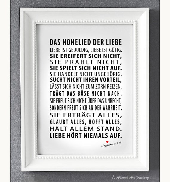 Kunstdruck Das Hohelied Der Liebe Abouki Poster Bild Plakat Etsy