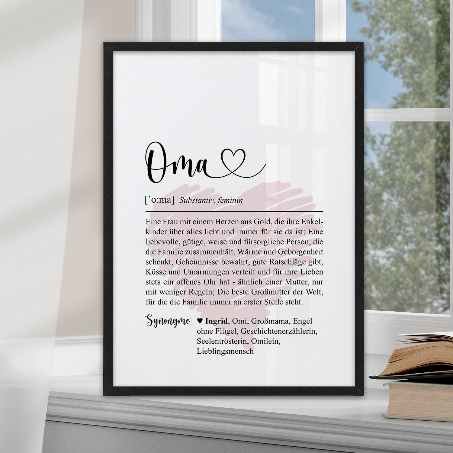 Poster OMA Mit HERZ Definition ABOUKI Kunstdruck Oma Bild Poster OMA Mit HERZ Definition ABOUKI Kunstdruck Oma Bild