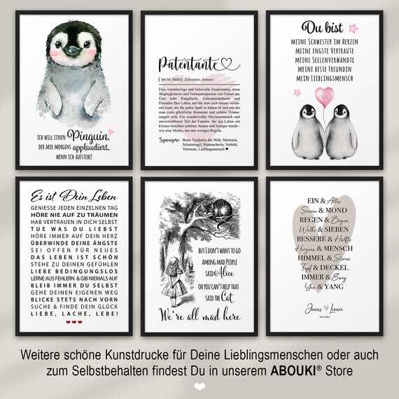 Wandbild 'Gesundheit Glücklich' Von ABOUKI - Witziger Spruchdruck Als Geschenk Oder Deko In DIN A4/A3
