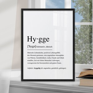 Poster Hygge Definition dänisch Scandi Definitionsposter Schild hyggelig Gemütlichkeit Scandi Dekoration Zuhause Geschenk Einzug Einzugsgeschenk Wohnung Haus Einweihung skandinavische Deko Wanddeko Flur Geschenkidee Einweihungsgeschenk Wohnzimmer