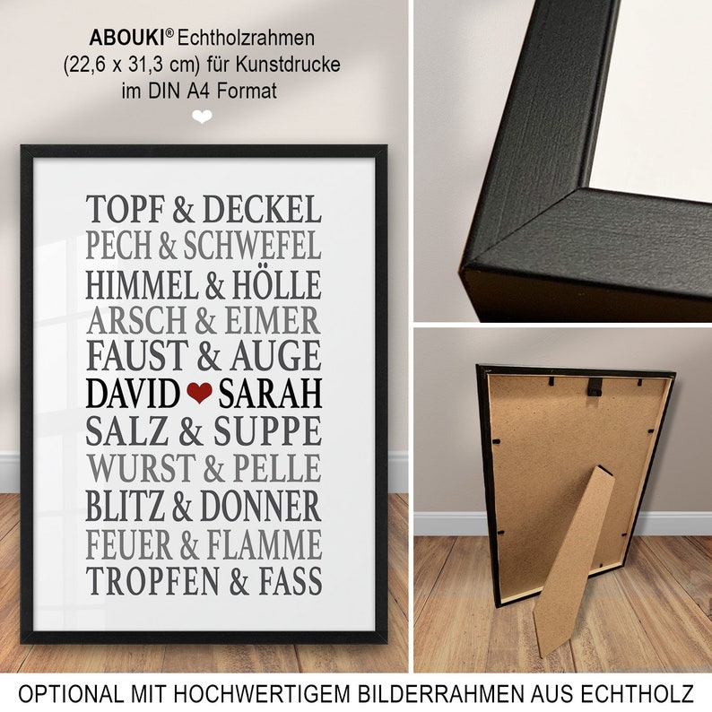 Partnerposter Poster Traumpaar Lustig mit Namen personalisiert Geschenk Partner Mann Ehemann witzige Geschenke Verlobung Hochzeit Jahrestag Valentinstag Freund Freundin Partnerin Ehefrau Geschenkidee Liebesposter Paare Hochzeitsgeschenk Geburtstag