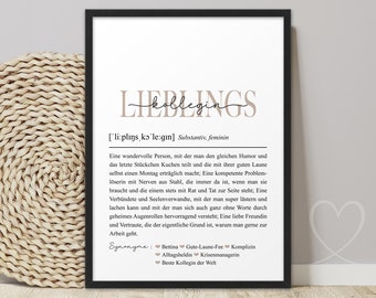 Putuo Decor Tischschild 'Lieblingskollegin' - Lustiges Bürogeschenk