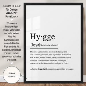 Poster Hygge Definition dänisch Scandi Definitionsposter Schild hyggelig Gemütlichkeit Scandi Dekoration Zuhause Geschenk Einzug Einzugsgeschenk Wohnung Haus Einweihung skandinavische Deko Wanddeko Flur Geschenkidee Einweihungsgeschenk Wohnzimmer