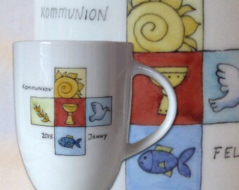 Porzellan Taufe-Kommunion Konfirmation Tasse