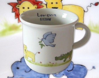 Porcelain children's cup "Noah's Ark"