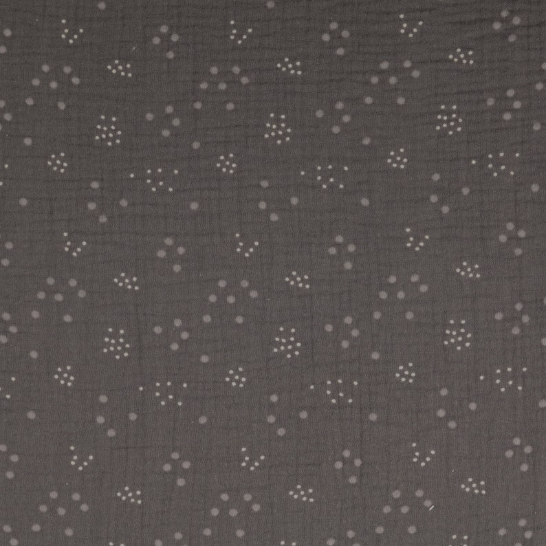 11.90 EURmeter double gauzemuslin reactively printed with polka dots grey 1334070010