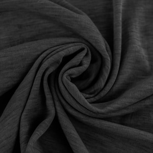 48.90 EUR/meter Merino knit, 100% Merino wool, dark gray mottled, 1285, 250g/m2