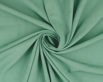 11,90 EUR/meter viscose stretch popeline effen salie groen, 2072277037, 140g/m2