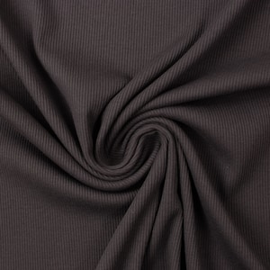 12.50 EUR/meter rib jersey Marissa, anthracite, 790, 230g/m2