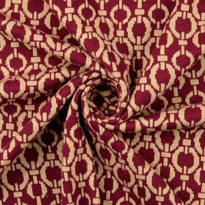 23.90 EUR/meter knit jacquard, double-face, wine red, viscose, 21119590804