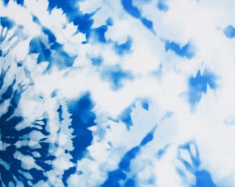 16,90 EUR/m Tie Dye by lycklig design, Double Slub Musselin, blau, 100254