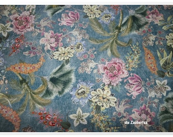 22.00 EUR/meter Milan, cotton fabric (woven fabric) with floral pattern, 3399/89