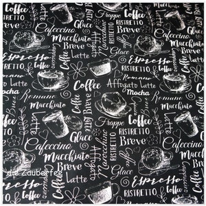 9.50 EUR/meter printed cotton &quot;Café&quot;, 610299