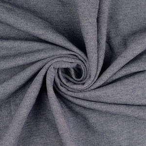 7.45 EUR/meter French Terry roughened, organic cotton, denim blue, 1340710801