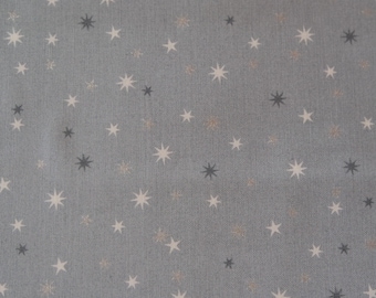 18,92 EUR/m Scandi Stars by Makower, grau/silber, K1478/12, Weihnachtsstoff, 1,2m