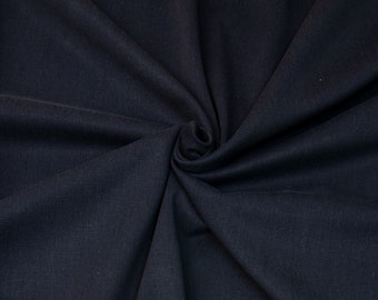 28.90 EUR/meter Virginia, Tencel/cotton blend (woven fabric), dark blue, Hilco, E3098/95