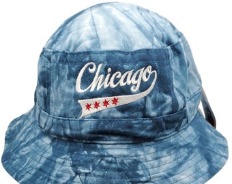 Chicago Bucket Hat Tie Dye Script Stars