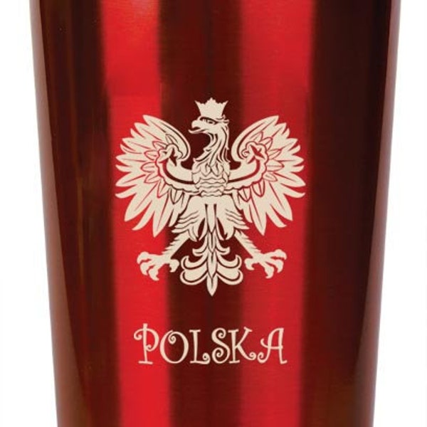 Polska Laser Etched Coffee Tumbler 14oz.