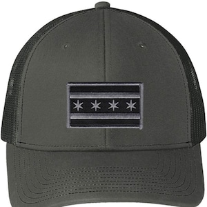 Chicago Flag Snapback Trucker Mesh Grey/Grey C112