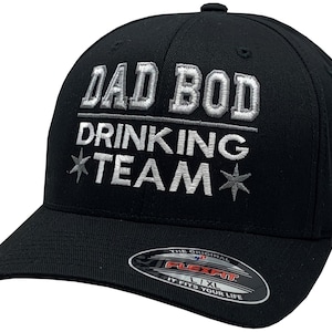 Dad Bod Drinking Team Flex Fit Hat Black