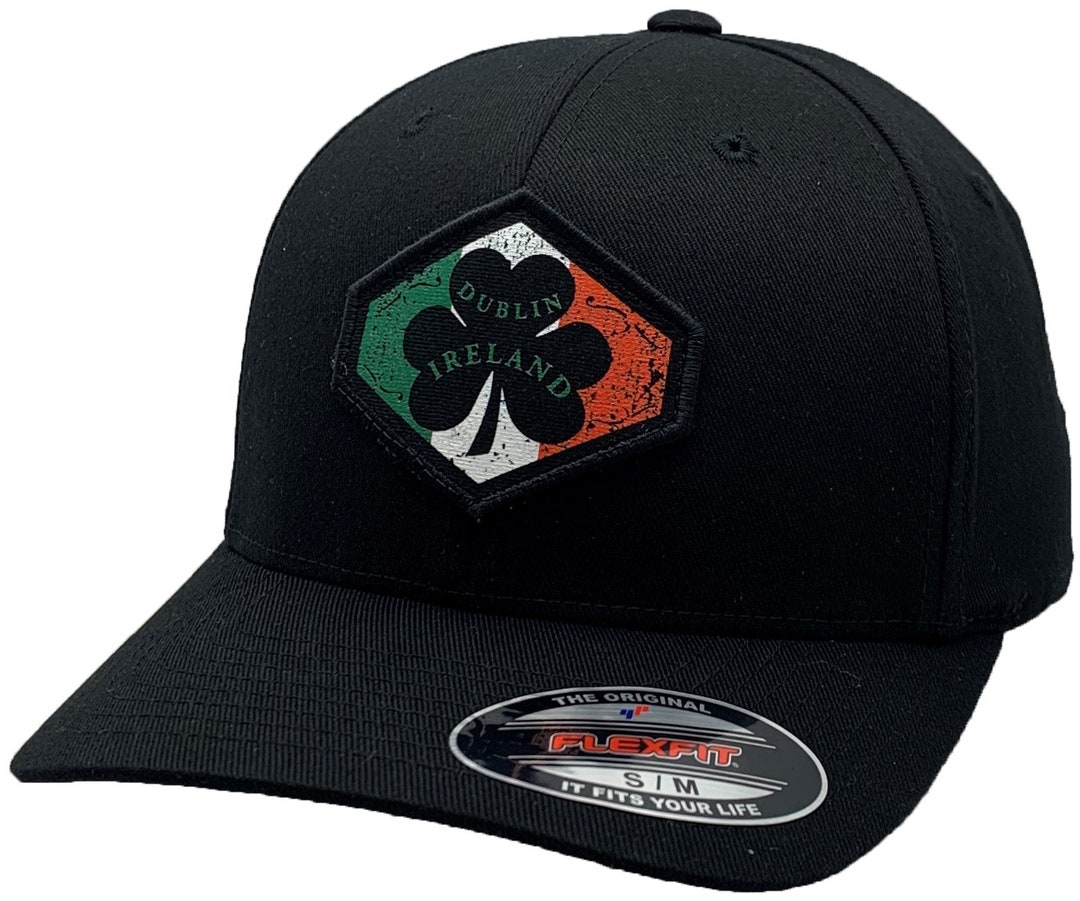 Dublin Ireland Flag Patch Flex Fit Hat Black - Etsy