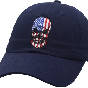 American Flag Enforcer Slouch Adjustable Hat Navy