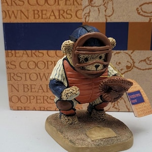 New York Yankees Ceramic Cooperstown Bear Numbered in Box - Etsy