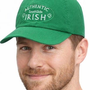St Patricks Day - Authentic Southside  Irish Shamrock Buckle Back Hat