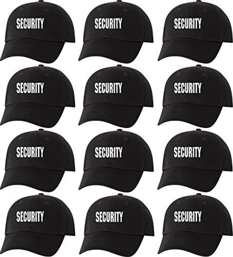 Security Embroidered Front and Back Adjustable Strap Hat R214 - Etsy