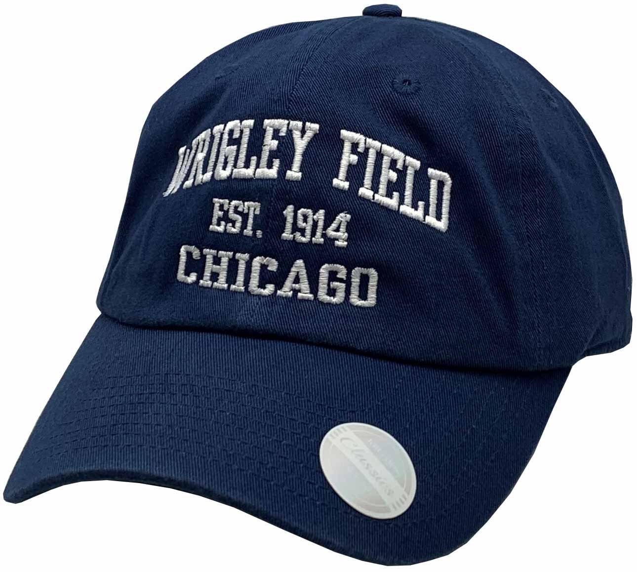 Chicago Wrigley Field Est 1914 Navy Cap with Adjustable Strap Hat One Size