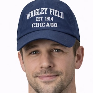 Chicago Wrigley Field Est 1914 Navy Cap with Adjustable Strap Hat