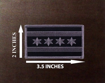 Chicago Flag Patch Subdued 2" x 3.5"
