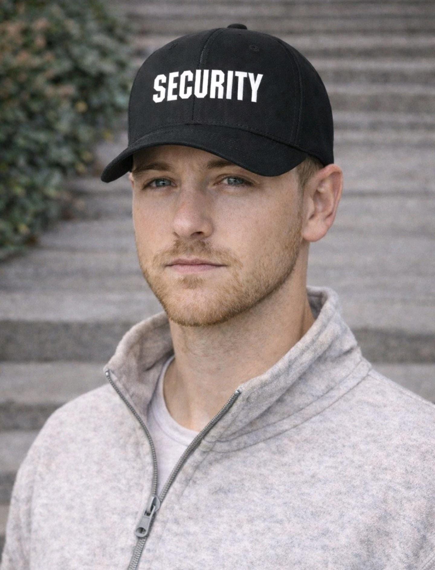 Security Embroidered Front and Back Flex Fit Cap - Etsy