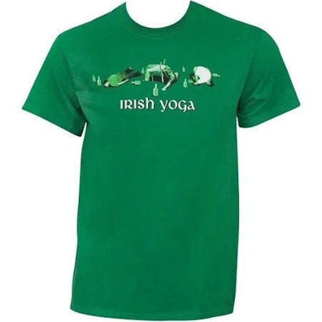 Funny Irish Drunk Yoga  Essential T-Shirt for Sale by Mariano