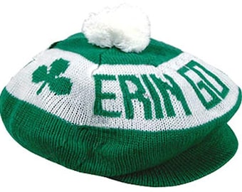 St Patricks Days - Irish Erin Go Braugh Knit Tam Hat