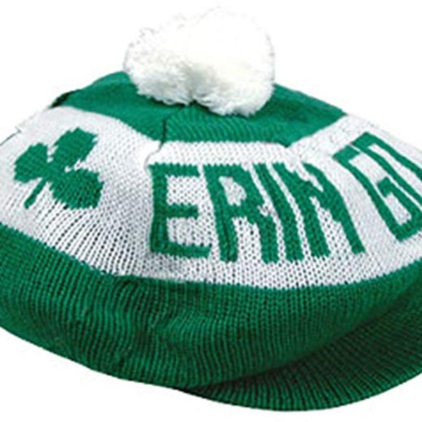 St Patricks Days - Irish Erin Go Braugh Knit Tam Hat