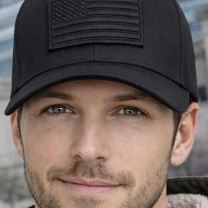 USA American Flag Patch Snapback Flat Bill Black