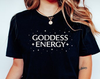 Witchy Feminist Goddess Tshirt |  Goddess Aesthetic Witchy Shirts for Women, Witch Clothes Dark Goddess Shirt, Witchy Gifts Magical Shirt