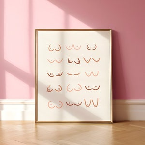 Art Prints Line Posters Boob Print Boobie Tits Breast Canvas Paintings Body  Wall Pictures Bedroom Room Home Decor-40x60cm Frameless : :  Home & Kitchen